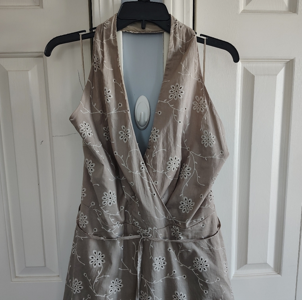 Joie Cotton Eyelet Halter Dress Mini Size 16